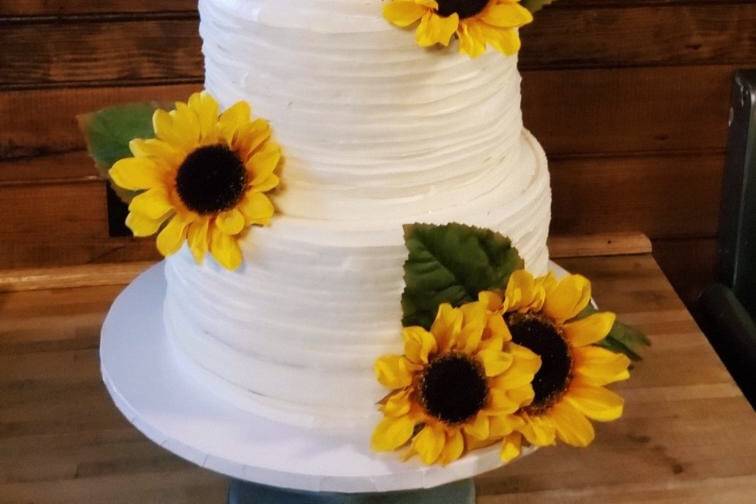Fall sunflower cake