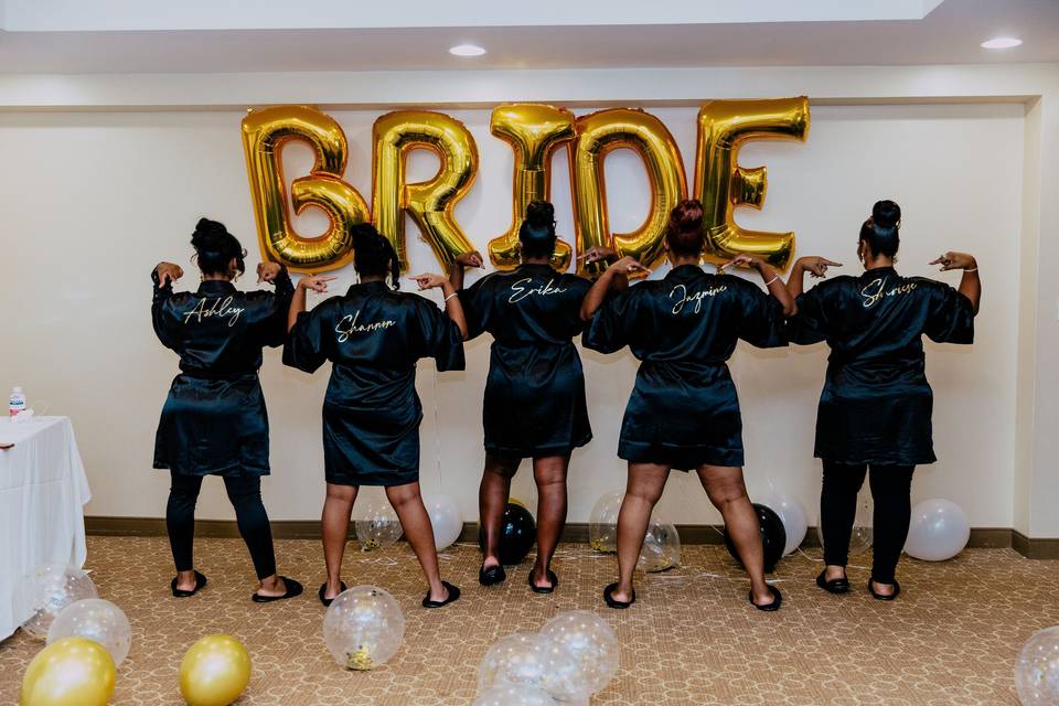 Custom robes for Bridesmaids