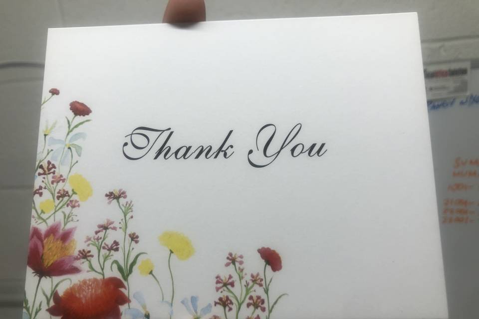 Thank you cards