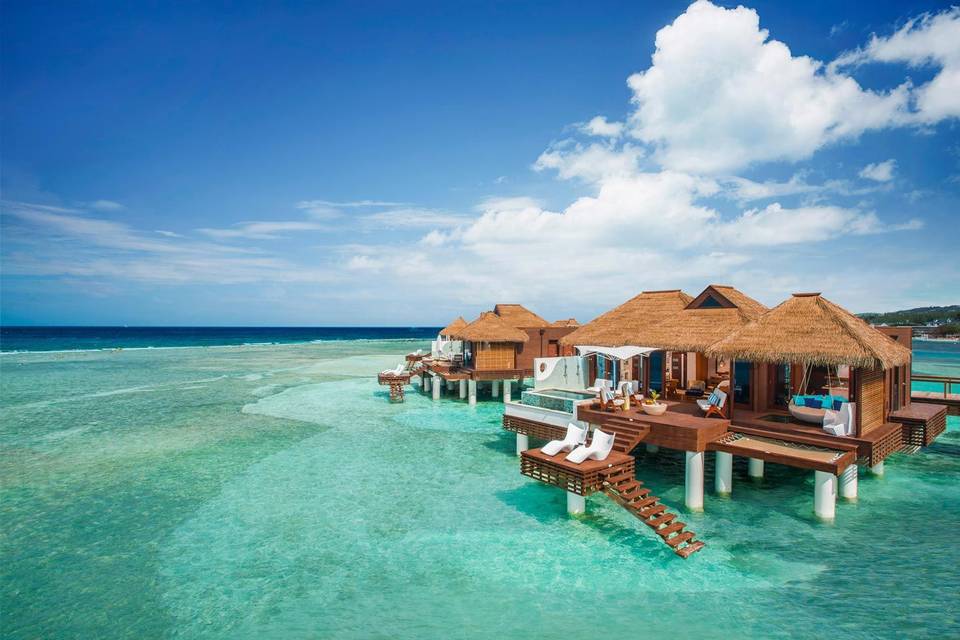 Sandals over-water bungalows
