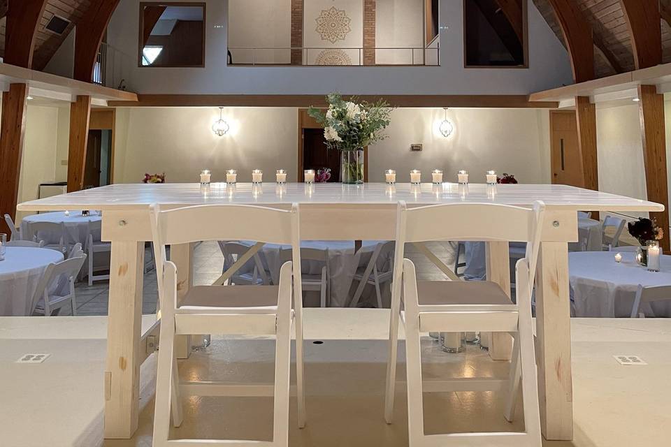 Head Table in Sanctuary