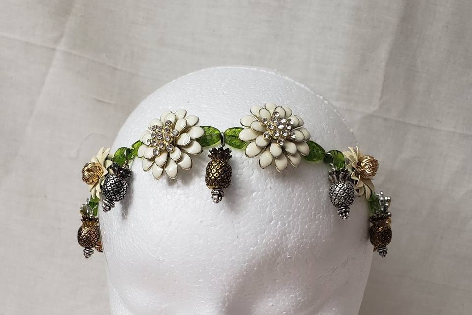 5 pineapple charm headband