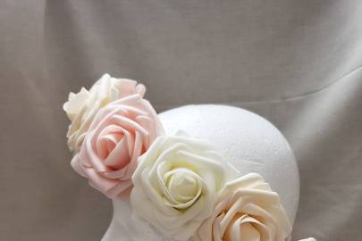 White blush flower crown