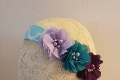 Turquoise purple headband