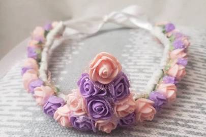 Rose tiara pink lavender
