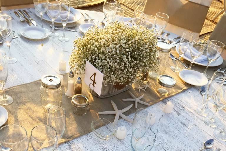 Baby breath center piece