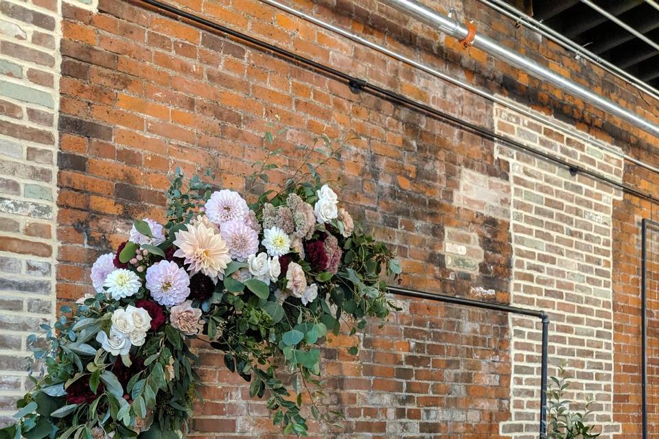 Arch in industrial venue