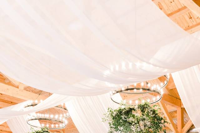 Greenery on chandaliers