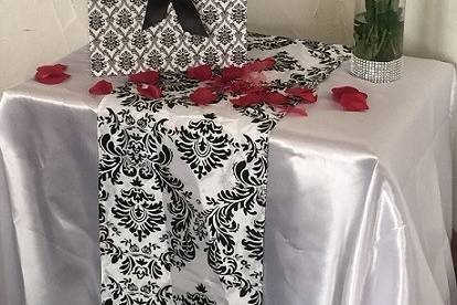 Silver table cloth