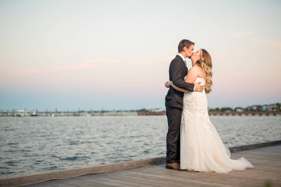 Couple by the water