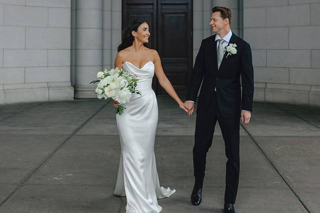 City Bride and Groom