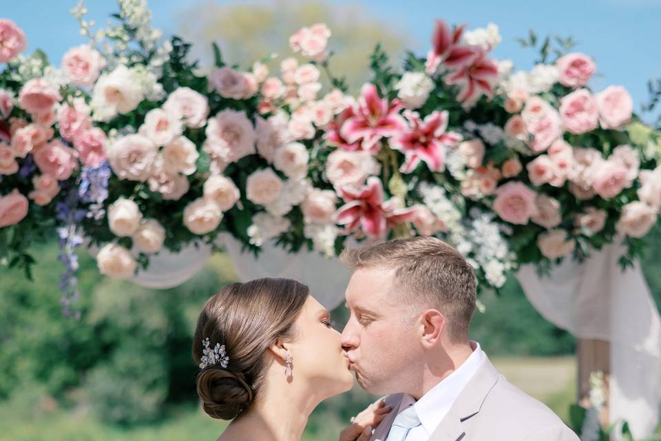 Pink, White, & Blue Wedding