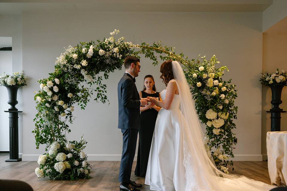 City Bride and Groom