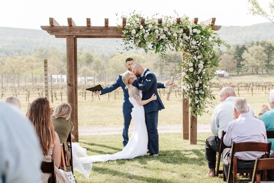 Kalero Vineyards Wedding Arch