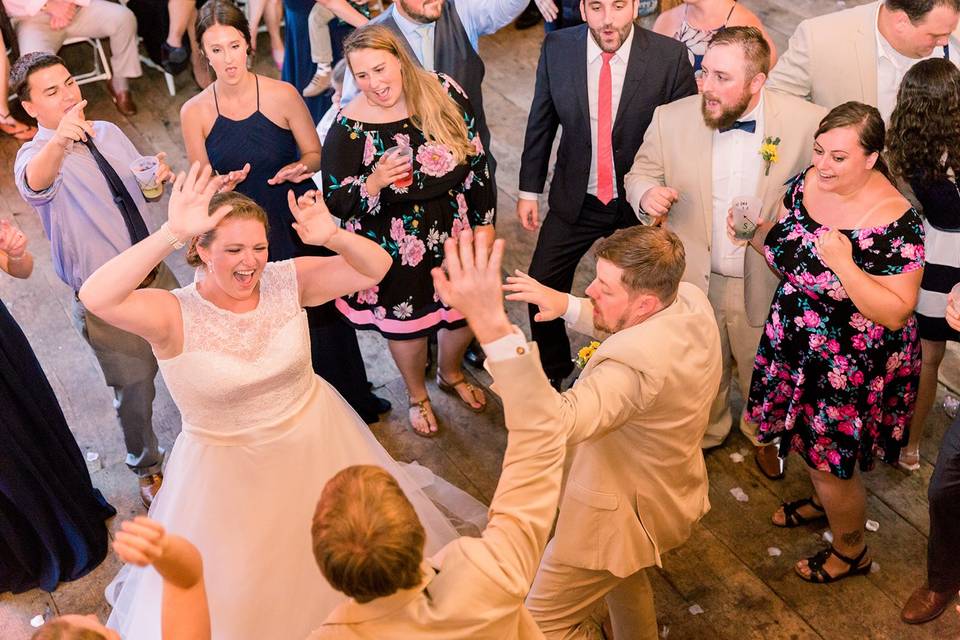 Reception in the barn