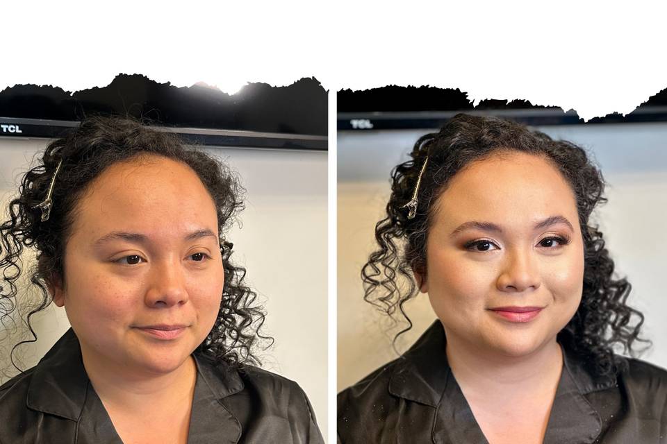 Mono-lid eye Makeup look
