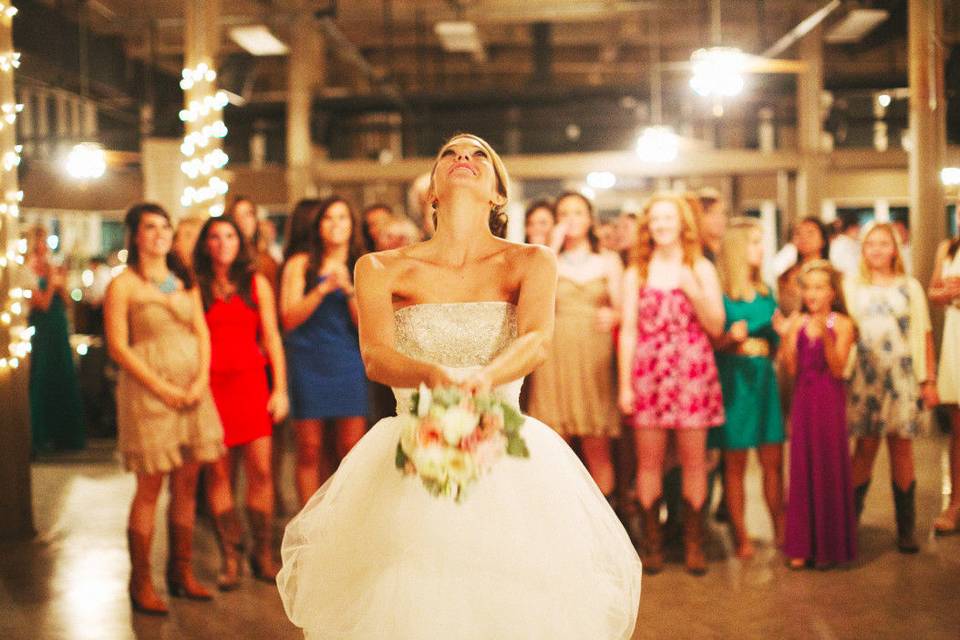 Tossing the bouquet