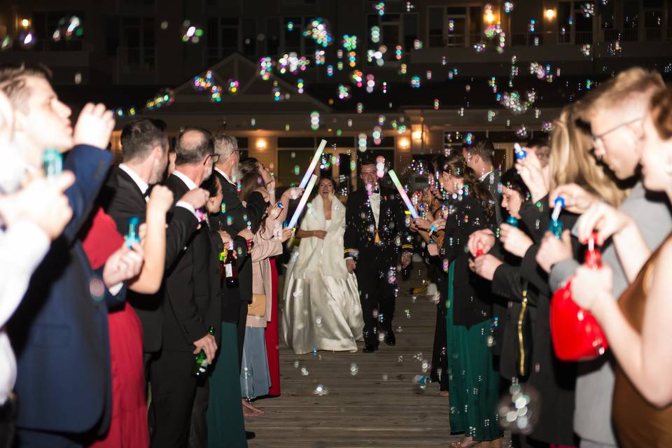 Bubbles send off