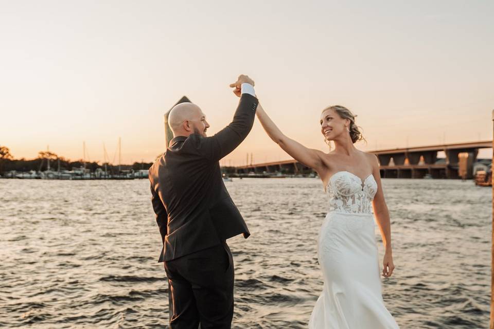 Dancing with the waves.