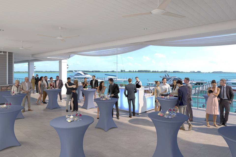 Outdoor cocktail space