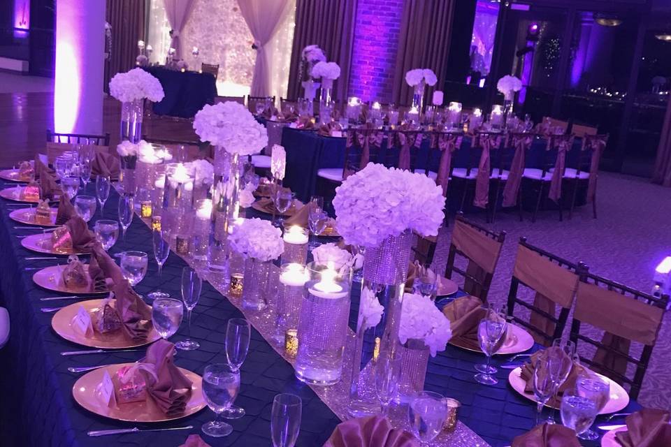 Long table arrangement