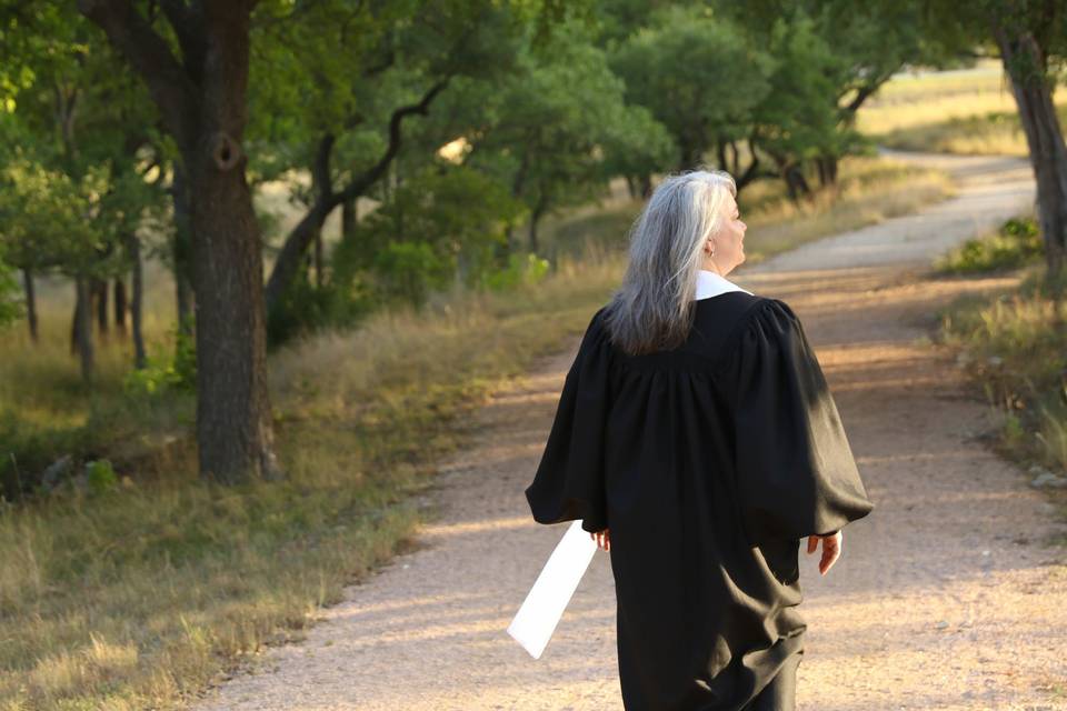 Reverend Sara taking a stroll