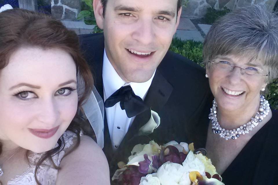 Selfie with the newlyweds
