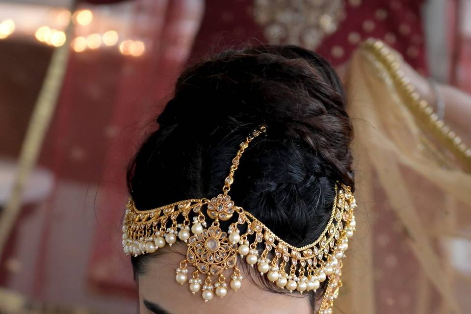 Bride getting ready