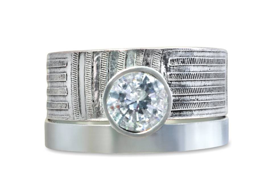 Texture band 1.5ct diamond