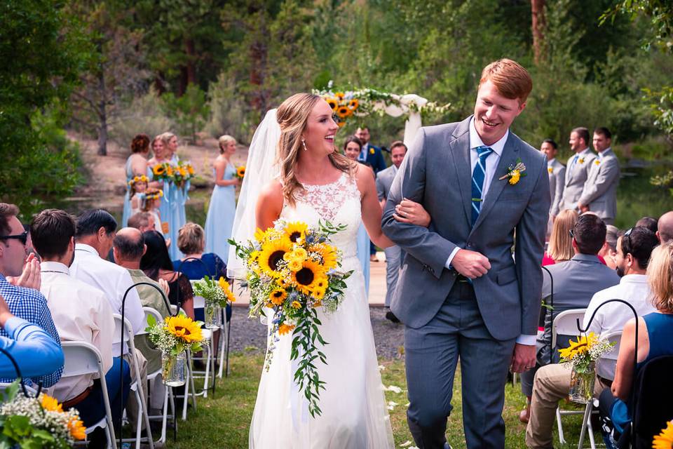 Sunflower bridal bouquet