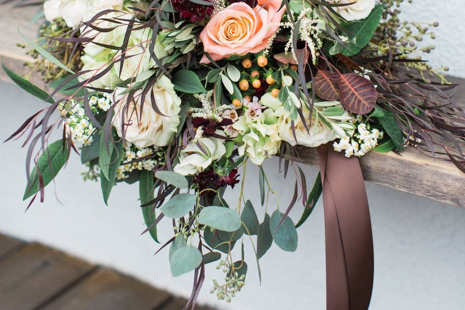 Wild bridal bouquet