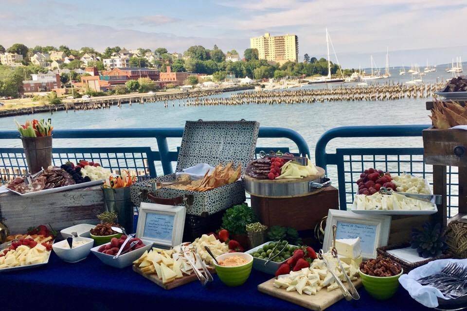 Blue table cloth