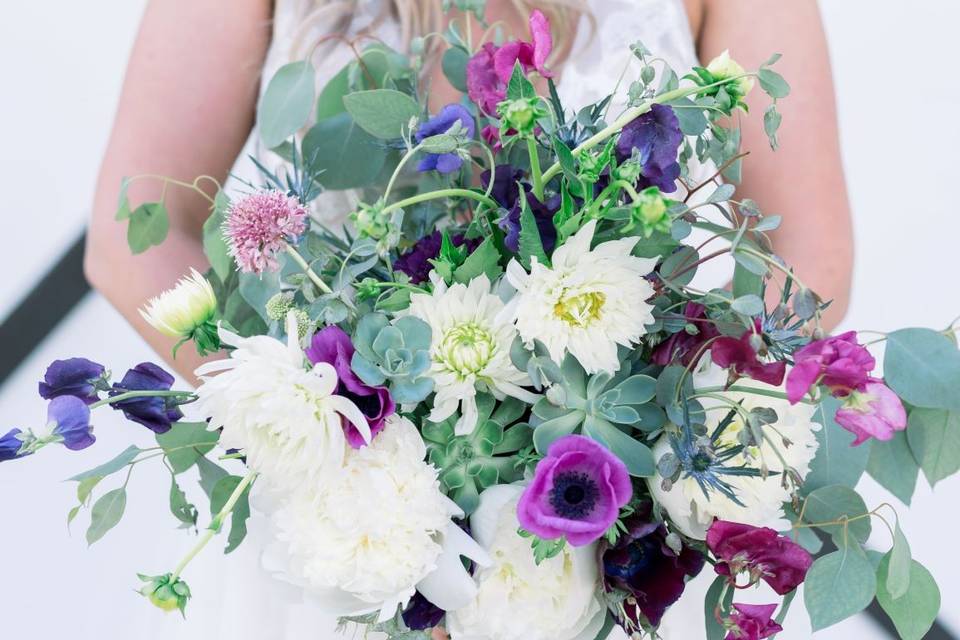Bride and lovely bouquet