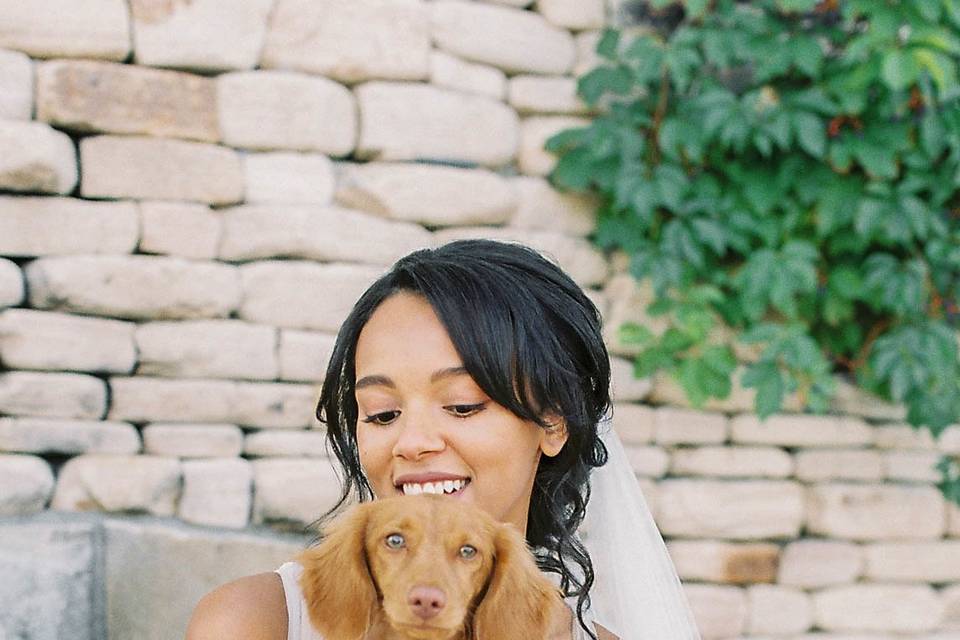 A girl & her dog