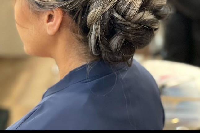 Full braid updo