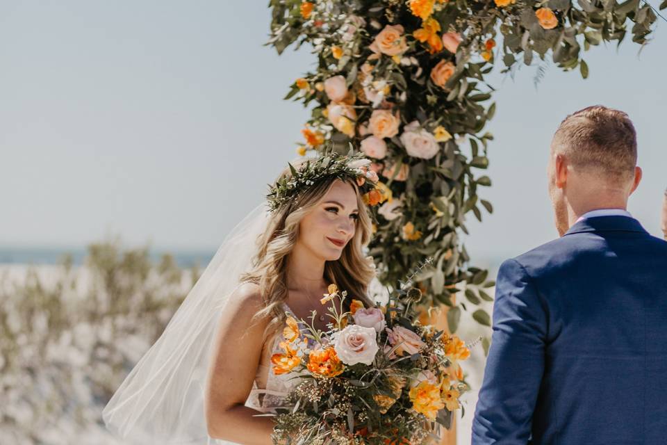 Bride on her wedding day