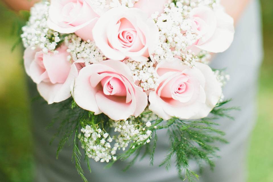 Bride and her bouquet