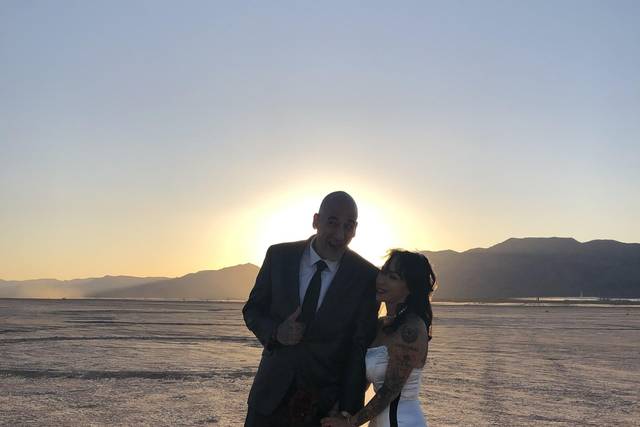 Happy couple at Dry Lake Bed