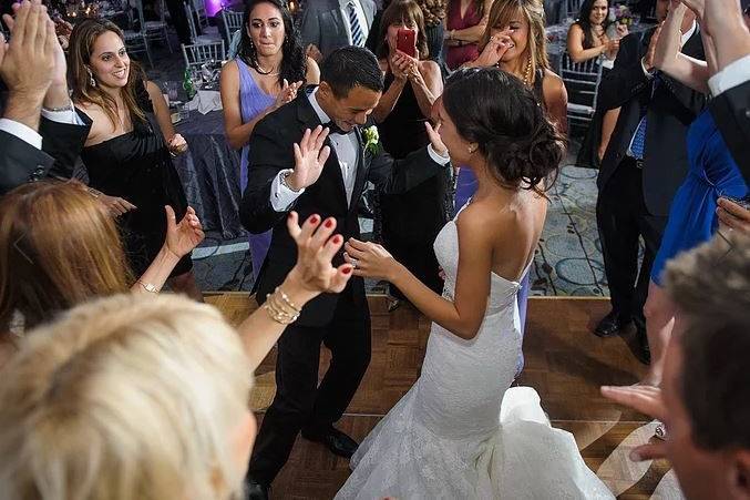 Newlyweds on the dance floor