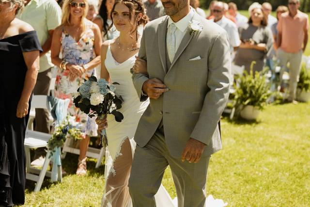 Father & Bride side by side.