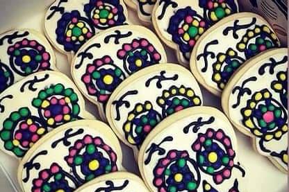 Calaveras (skull) sugar cookie