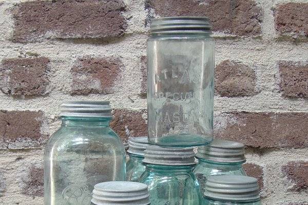 vintage blue ball jars