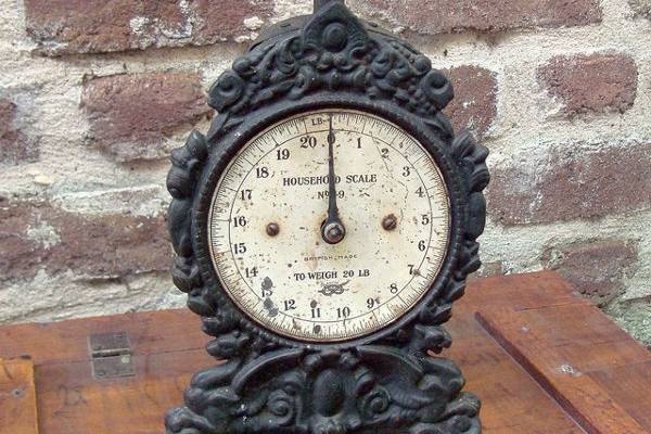 Antique cast iron scale