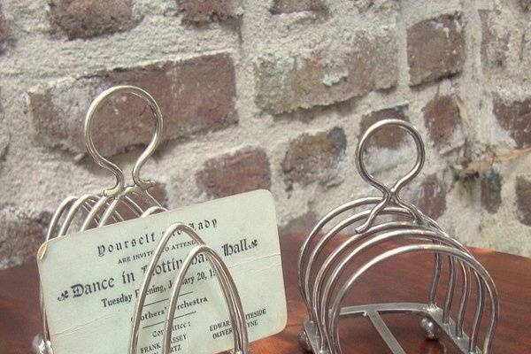 vintage silver toast racks