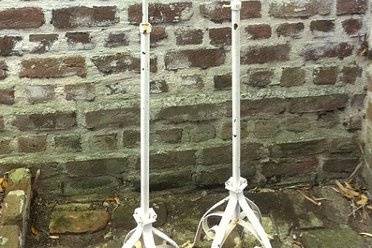 vintage iron candle stands