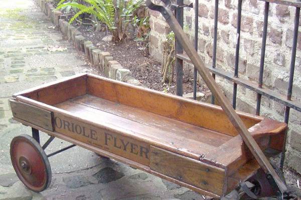 antique wooden wagon