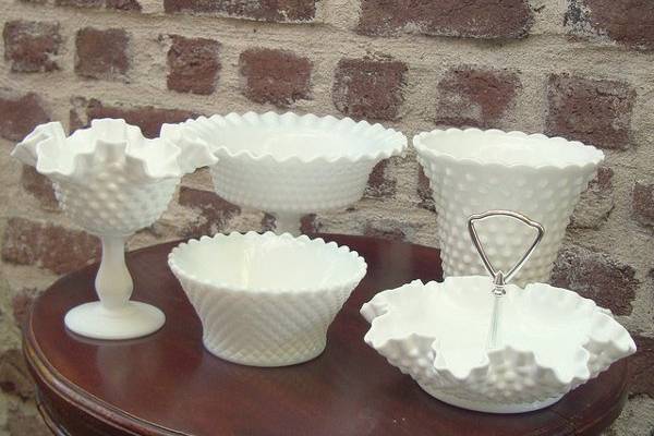 Vintage milk glass