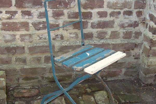 vintage blue bistro chair