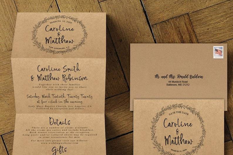 Rustic Wedding Invitation