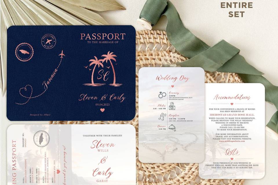 Passport Wedding Set